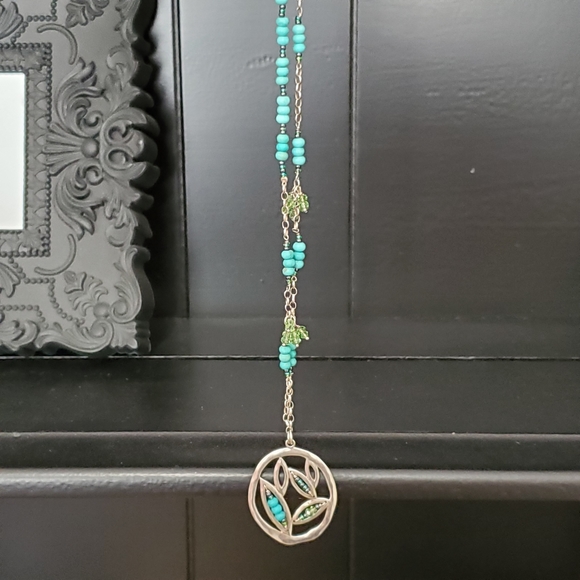 Silpada Sterling Howlite Turquoise Bead Necklace - Picture 10 of 16